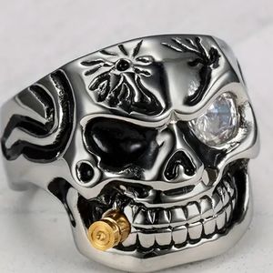 NWT Retro Skull Ring 316L Stainless Steel